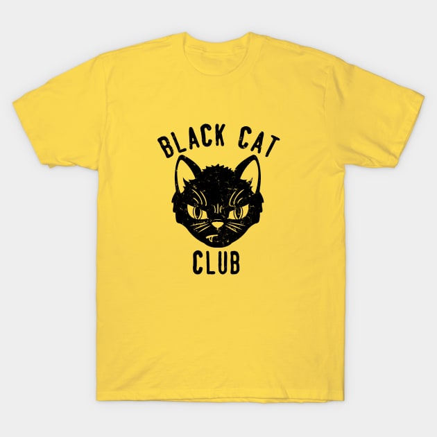 Black Cat Club T-Shirt by JIMBOT